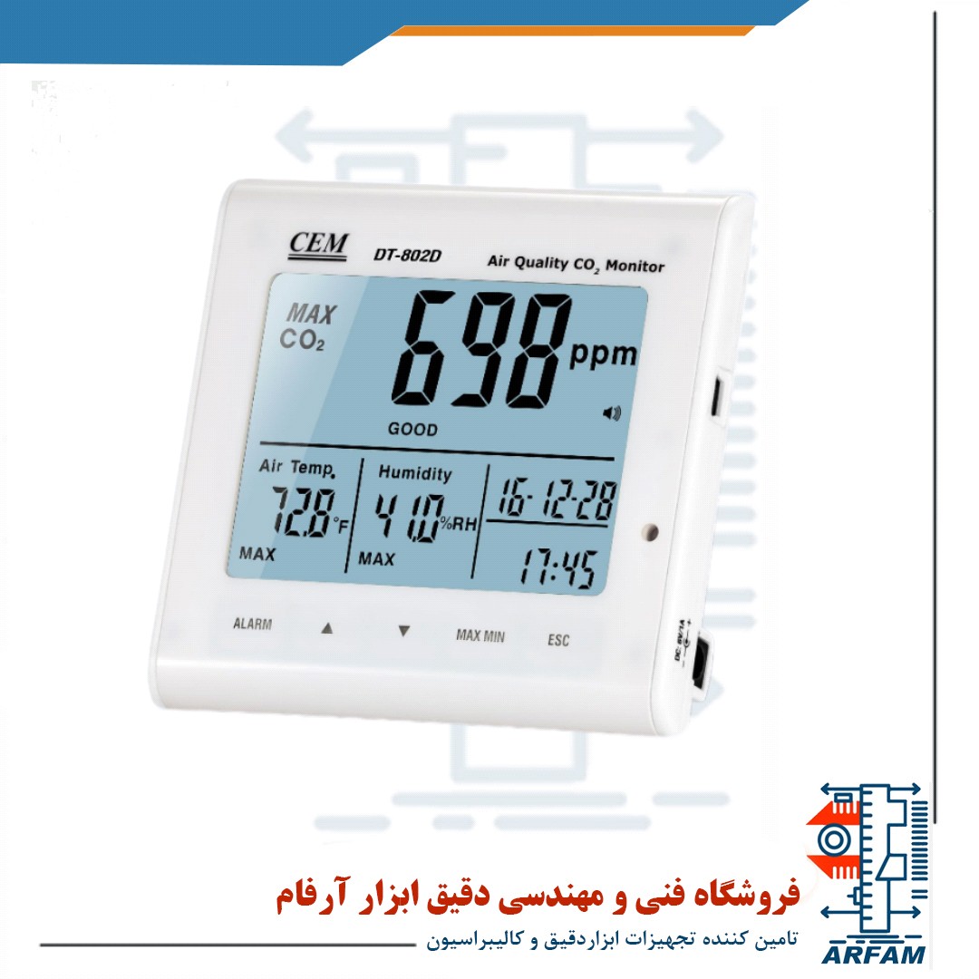 رطوبت سنج و دماسنج دیجیتال آزمایشگاهی CEM DT-802D