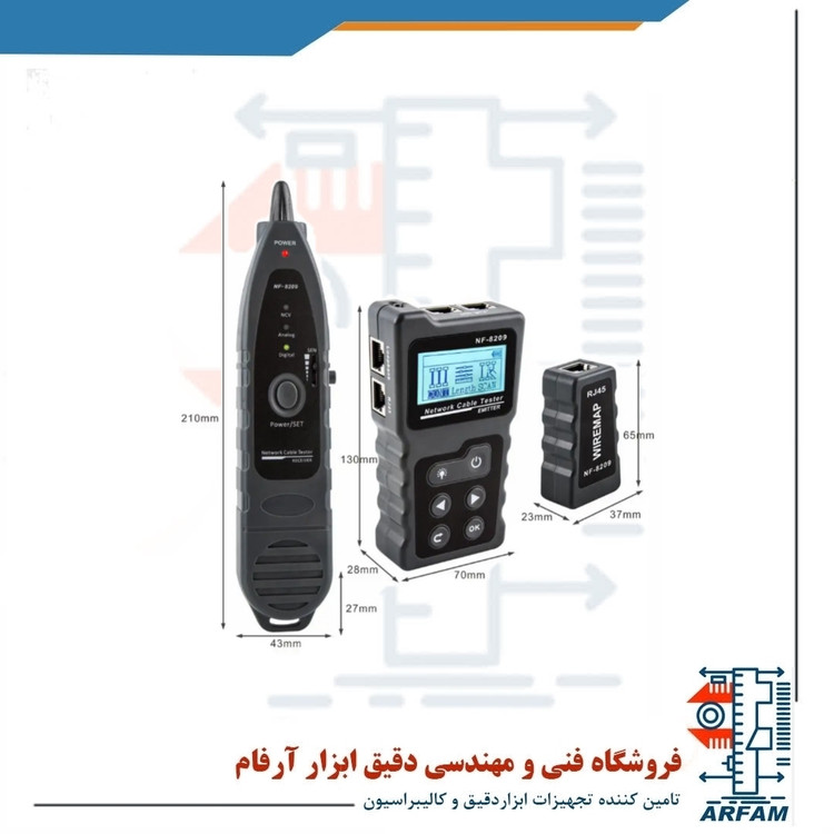 تستر کابل شبکه نویافا مدل NF-8209